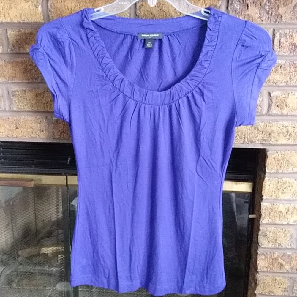 Banana republic soft blue purple shirt